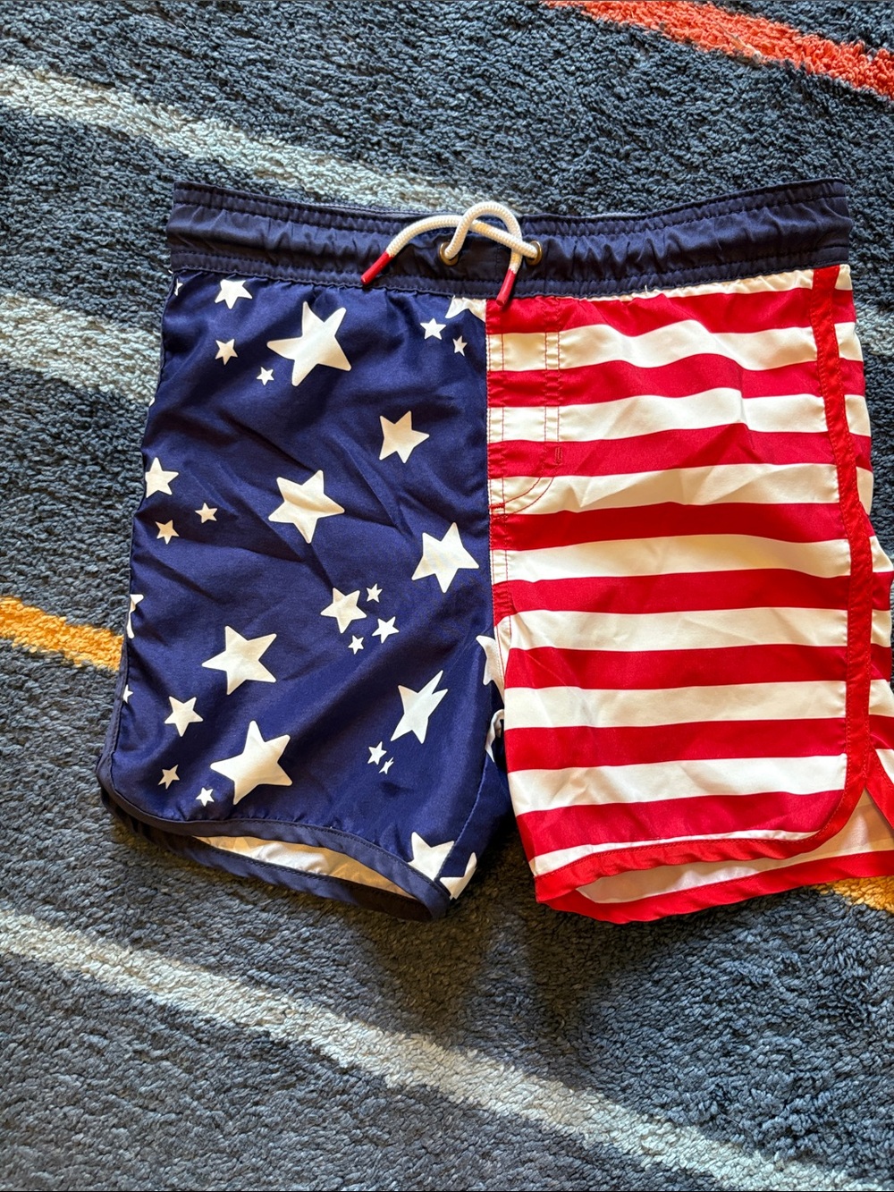Cat & Jack Kids American Flag Swim Trunks - Blue, Red, White